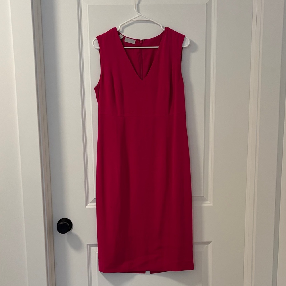 Carlisle Vibrant Pink Silk Midi Dress